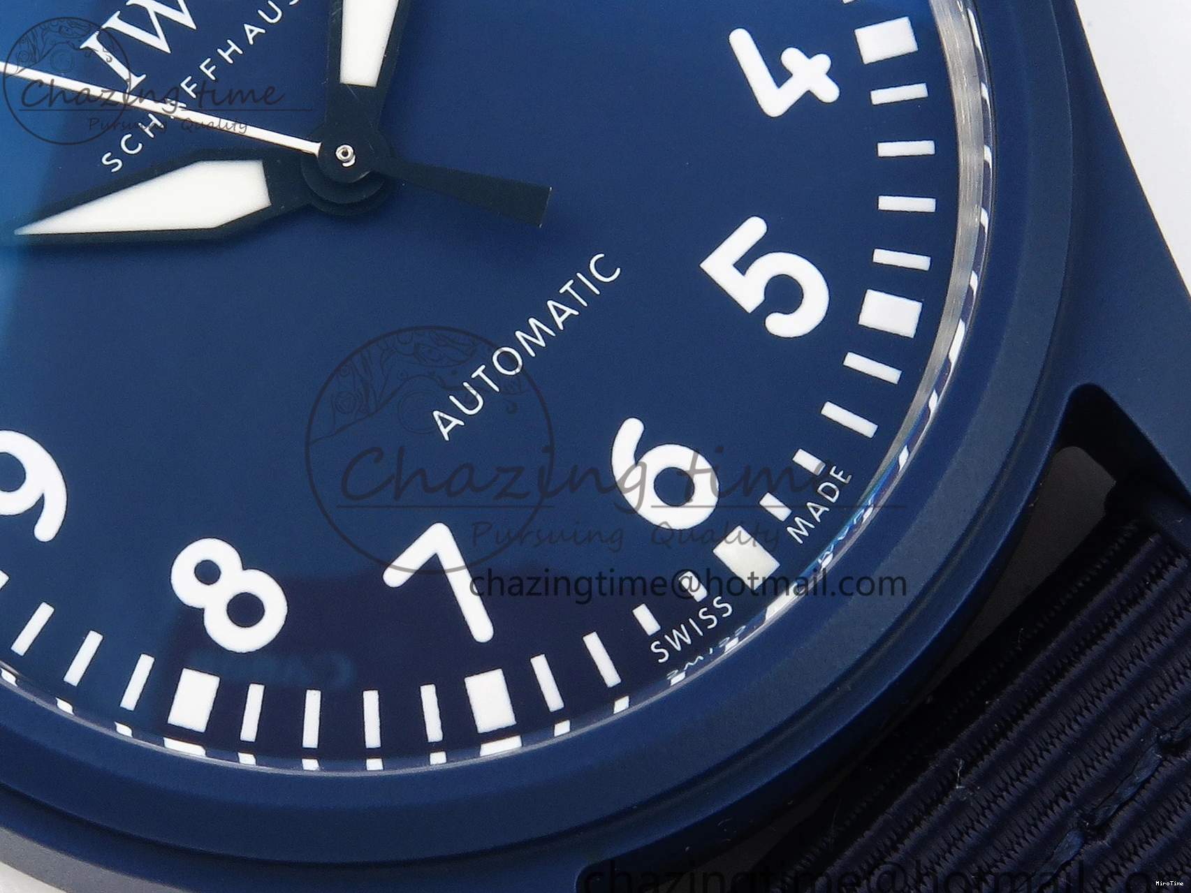 MIROTIME 0206 Original Pilot’s Watch Laureus Blue Ceramic IW328101 ZF 1:1 Best Edition on Blue Nylon Strap A 7027